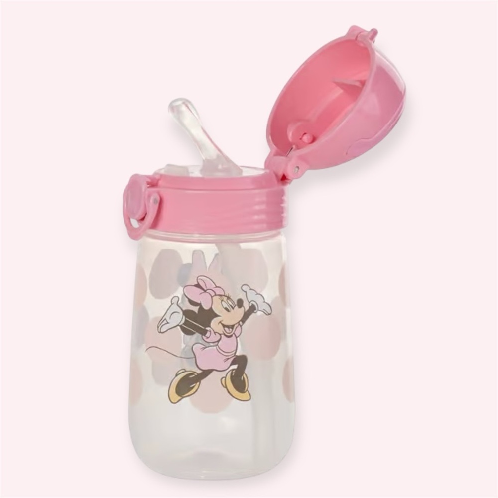 New Minnie Dots Pop-Up Straw Cup with Lock